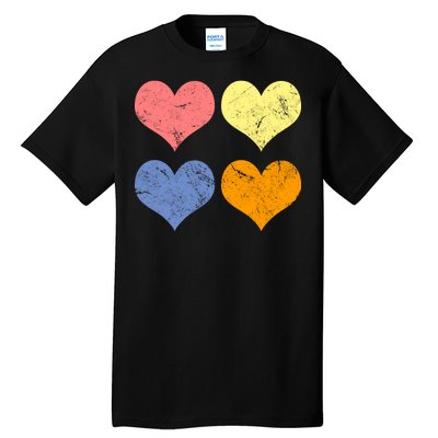 Vintage Valentine Day Hearts Tall T-Shirt