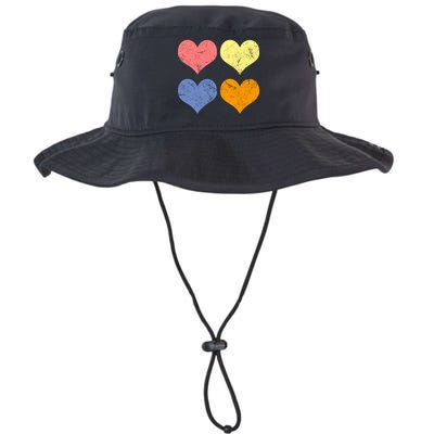 Vintage Valentine Day Hearts Bucket Hat