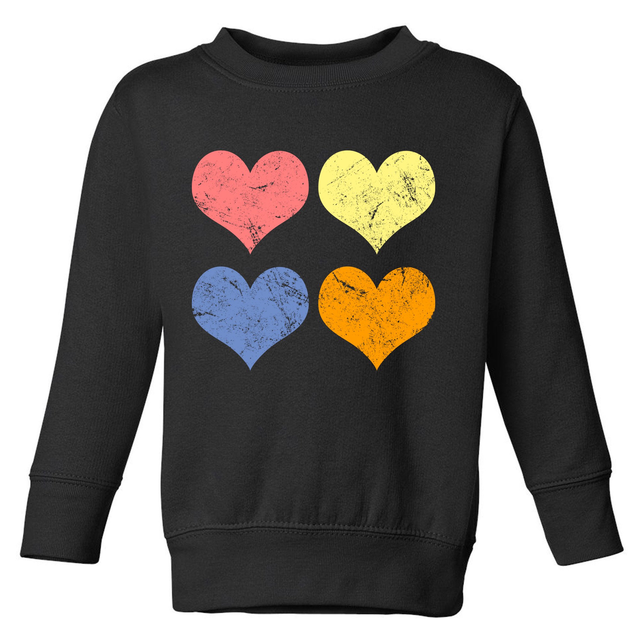 Vintage Valentine Day Hearts Toddler Sweatshirt