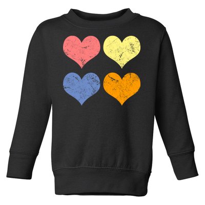 Vintage Valentine Day Hearts Toddler Sweatshirt