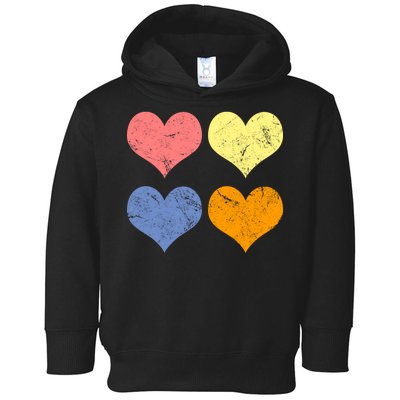 Vintage Valentine Day Hearts Toddler Hoodie