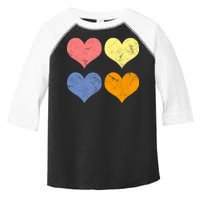 Vintage Valentine Day Hearts Toddler Fine Jersey T-Shirt