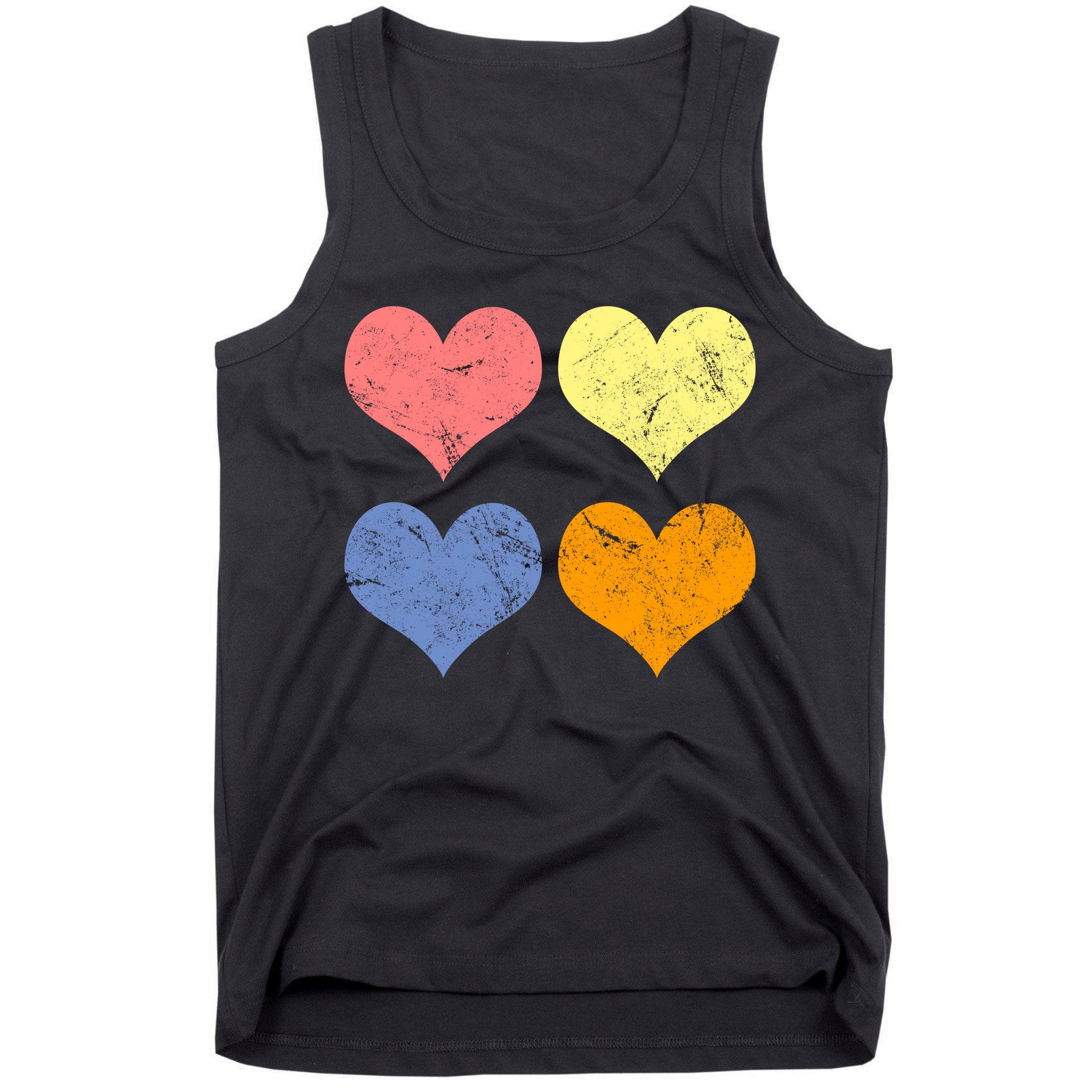Vintage Valentine Day Hearts Tank Top