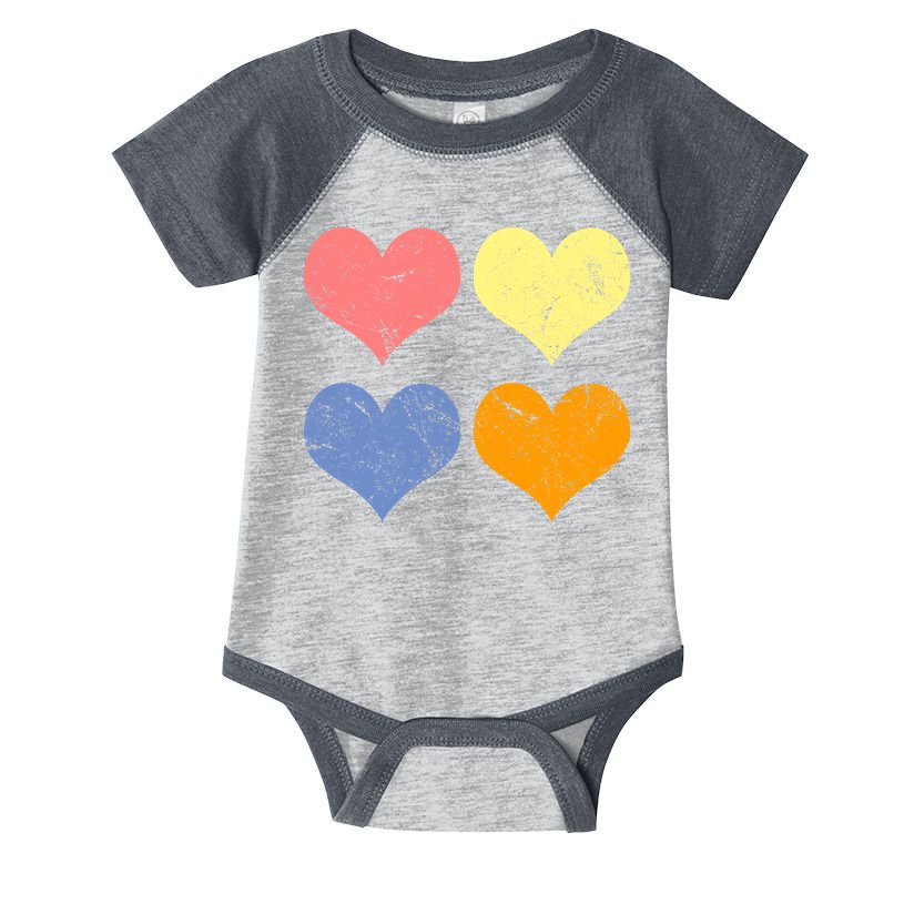 Vintage Valentine Day Hearts Infant Baby Jersey Bodysuit