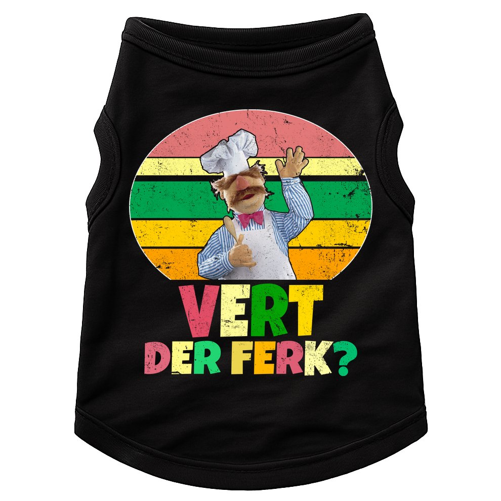 Vintage Vert Der Ferk Retro Swedish Chef Doggie Tank