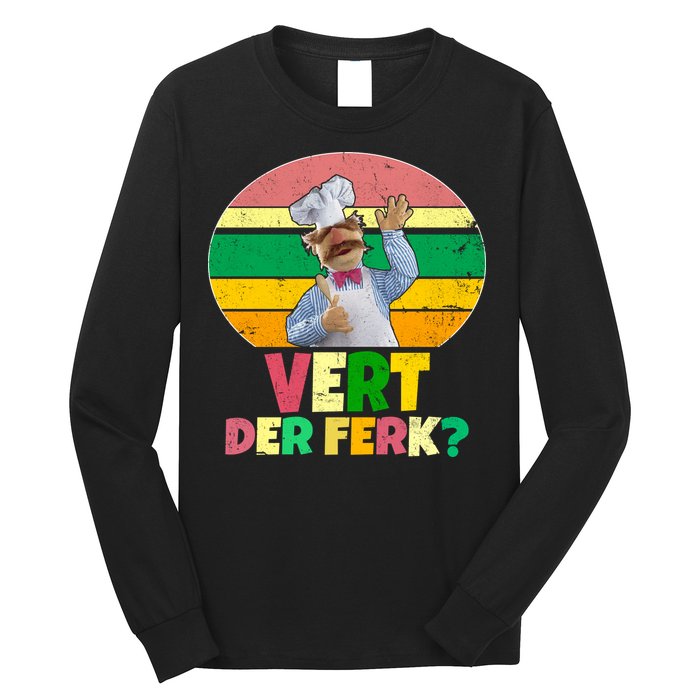 Vintage Vert Der Ferk Retro Swedish Chef Long Sleeve Shirt