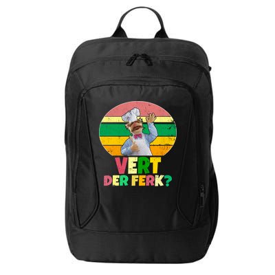 Vintage Vert Der Ferk Retro Swedish Chef City Backpack