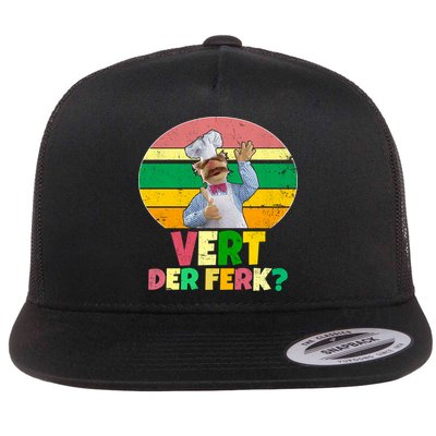 Vintage Vert Der Ferk Retro Swedish Chef Flatbill Hat
