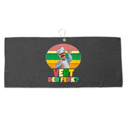 Vintage Vert Der Ferk Retro Swedish Chef Large Microfiber Waffle Golf Towel