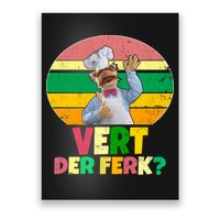 Vintage Vert Der Ferk Retro Swedish Chef Poster