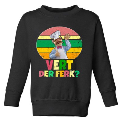 Vintage Vert Der Ferk Retro Swedish Chef Toddler Sweatshirt