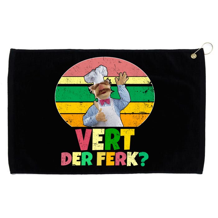 Vintage Vert Der Ferk Retro Swedish Chef Grommeted Golf Towel