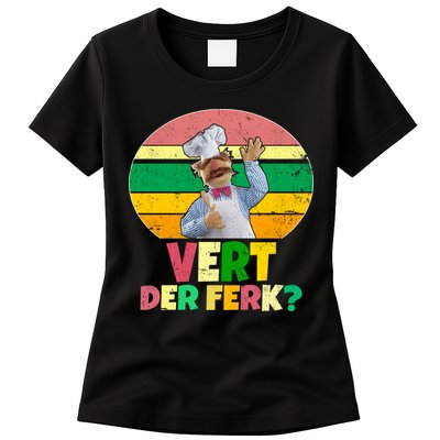 Vintage Vert Der Ferk Retro Swedish Chef Womens T-Shirt