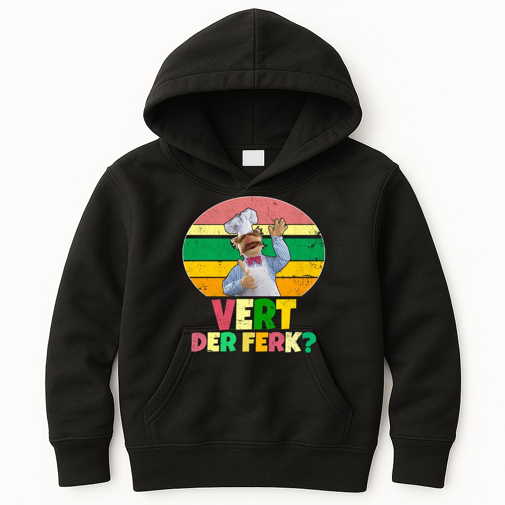 Vintage Vert Der Ferk Retro Swedish Chef Kids Hoodie