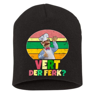 Vintage Vert Der Ferk Retro Swedish Chef Short Acrylic Beanie