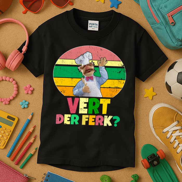 Vintage Vert Der Ferk Retro Swedish Chef Kids T-Shirt