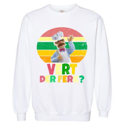 Vintage Vert Der Ferk Retro Swedish Chef Garment-Dyed Sweatshirt
