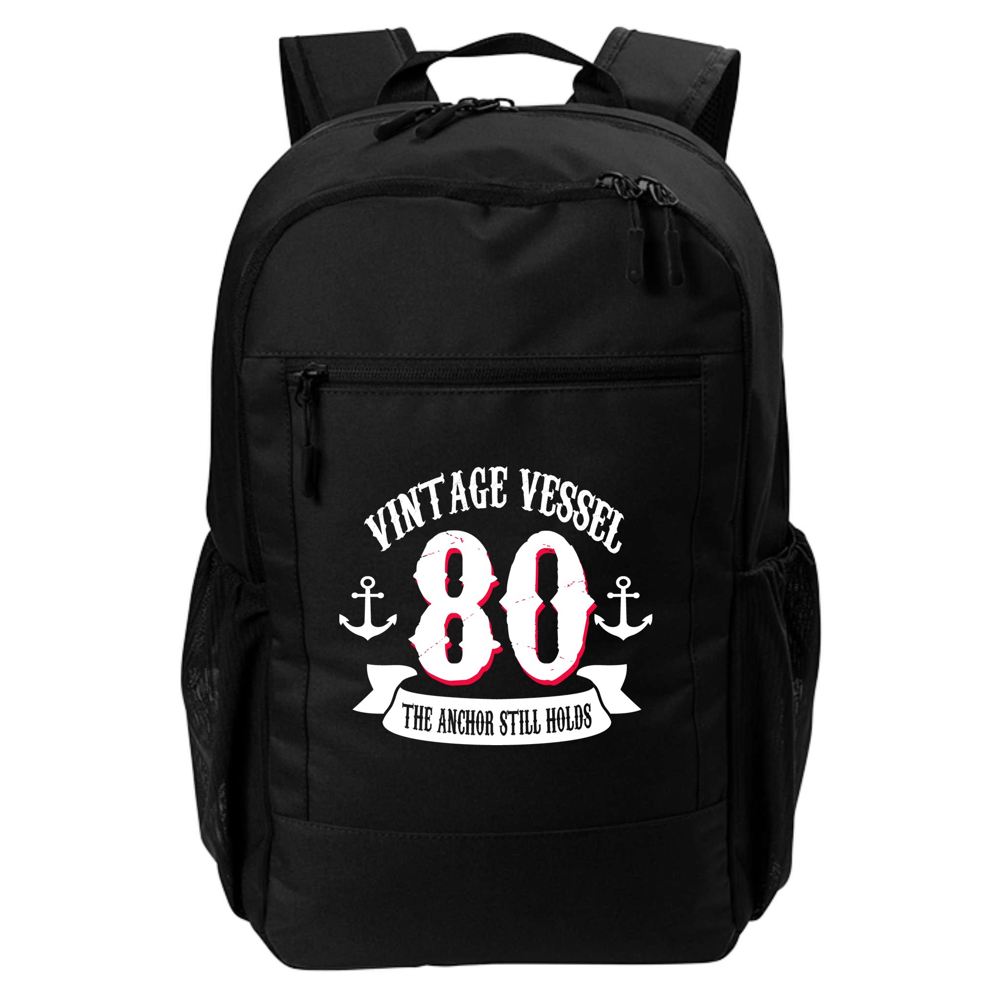 Vintage Vessel 80th Birthday The Anchor Still Holds Backpack