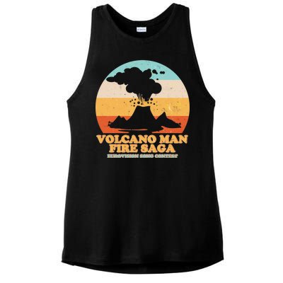 Vintage Volcano Man Fire Saga Eurovision Song Contest Ladies PosiCharge Tri-Blend Wicking Tank