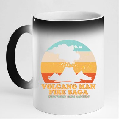 Vintage Volcano Man Fire Saga Eurovision Song Contest 11oz Black Color Changing Mug