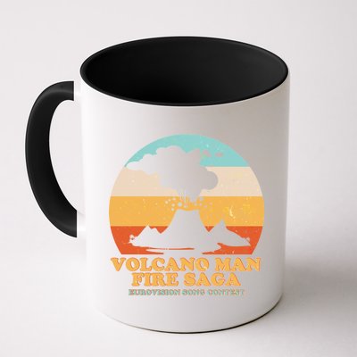 Vintage Volcano Man Fire Saga Eurovision Song Contest Coffee Mug