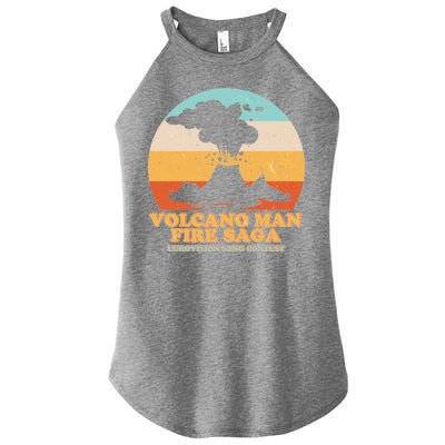 Vintage Volcano Man Fire Saga Eurovision Song Contest Women's Perfect Tri Rocker Tank