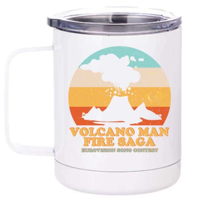 Vintage Volcano Man Fire Saga Eurovision Song Contest 12 oz Stainless Steel Tumbler Cup