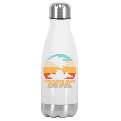 Vintage Volcano Man Fire Saga Eurovision Song Contest Stainless Steel Insulated Water Bottle