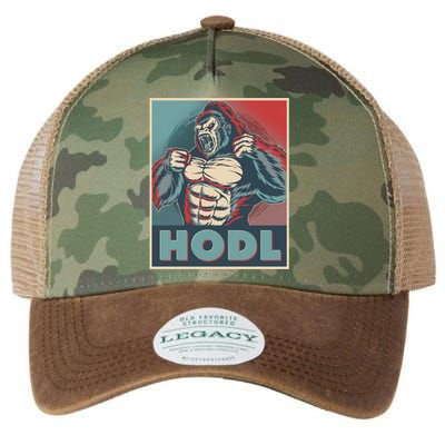 Vintage Vote HODL Crypto Currency Gorilla Ape Legacy Tie Dye Trucker Hat