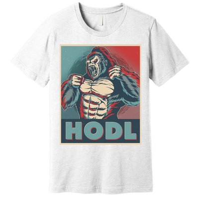 Vintage Vote HODL Crypto Currency Gorilla Ape Premium T-Shirt
