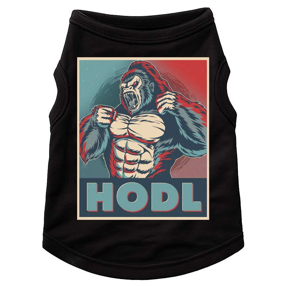 Vintage Vote HODL Crypto Currency Gorilla Ape Doggie Tank
