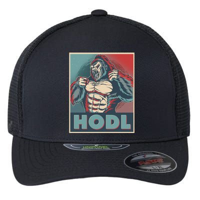 Vintage Vote HODL Crypto Currency Gorilla Ape Flexfit Unipanel Trucker Cap