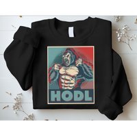 Vintage Vote HODL Crypto Currency Gorilla Ape Sweatshirt