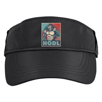 Vintage Vote HODL Crypto Currency Gorilla Ape Adult Drive Performance Visor