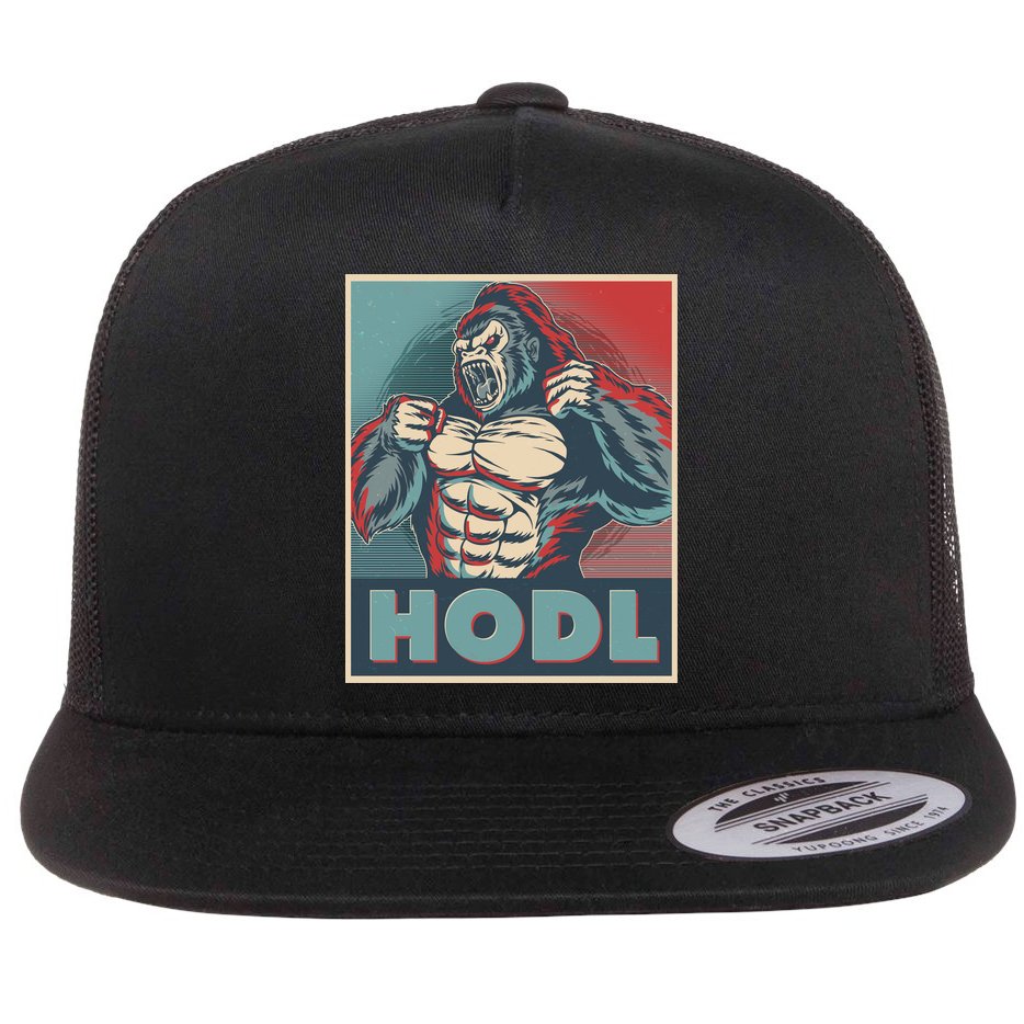 Vintage Vote HODL Crypto Currency Gorilla Ape Flat Bill Trucker Hat