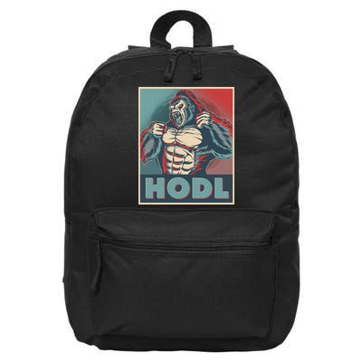 Vintage Vote HODL Crypto Currency Gorilla Ape 16 in Basic Backpack
