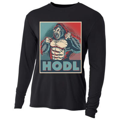 Vintage Vote HODL Crypto Currency Gorilla Ape Cooling Performance Long Sleeve Crew