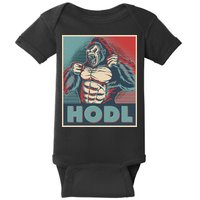 Vintage Vote HODL Crypto Currency Gorilla Ape Baby Bodysuit