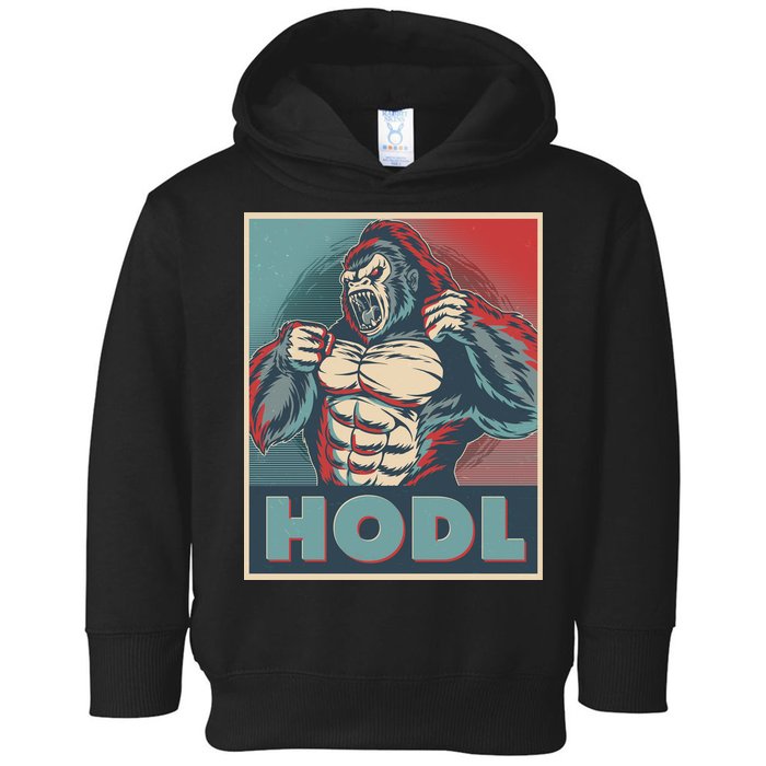Vintage Vote HODL Crypto Currency Gorilla Ape Toddler Hoodie