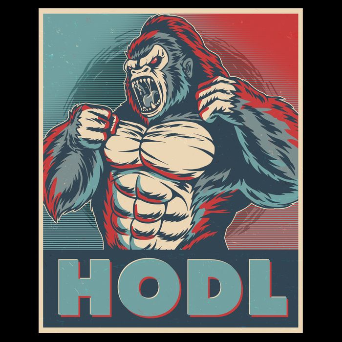 Vintage Vote HODL Crypto Currency Gorilla Ape Toddler Hoodie