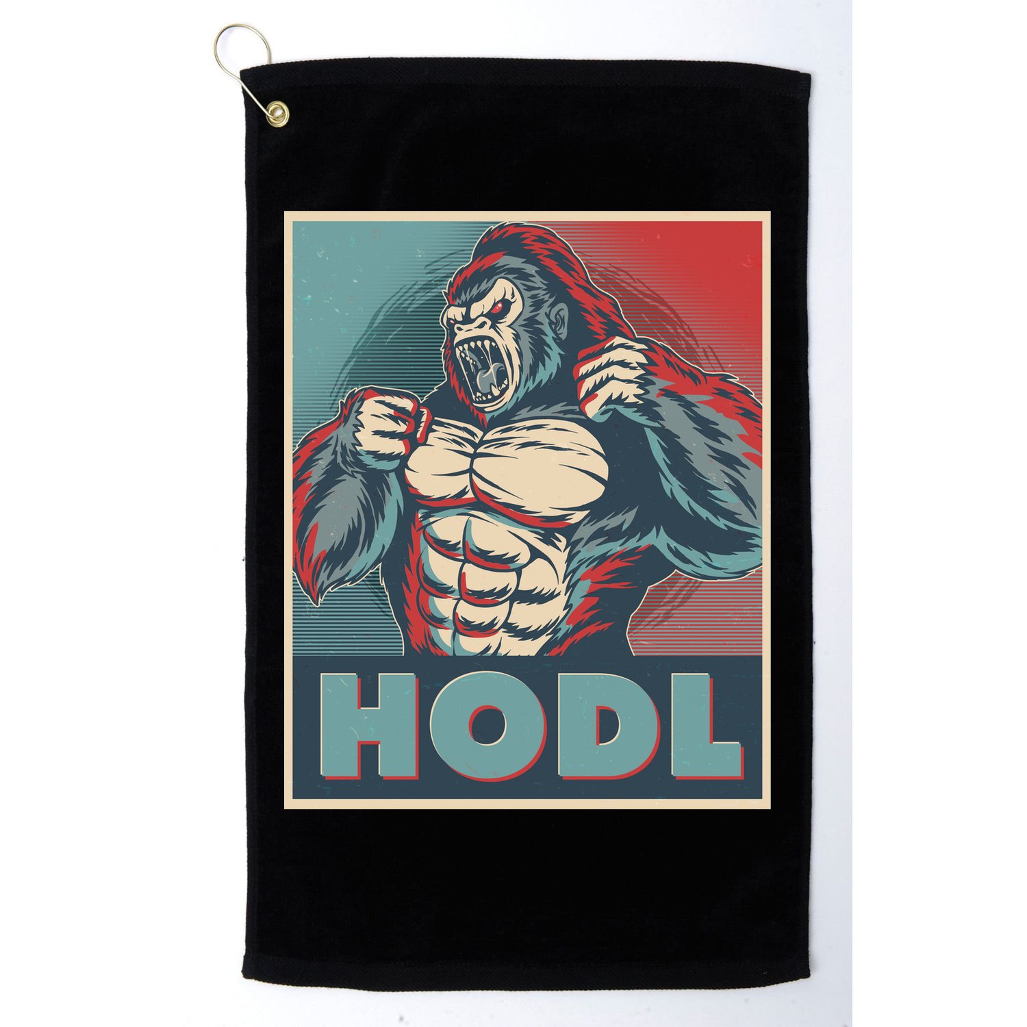 Vintage Vote HODL Crypto Currency Gorilla Ape Golf Towel