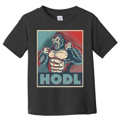 Vintage Vote HODL Crypto Currency Gorilla Ape Toddler T-Shirt