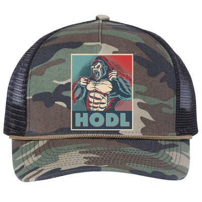 Vintage Vote HODL Crypto Currency Gorilla Ape Retro Rope Trucker Hat Cap