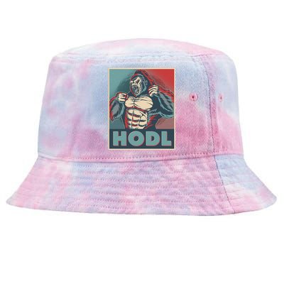 Vintage Vote HODL Crypto Currency Gorilla Ape Tie-Dyed Bucket Hat