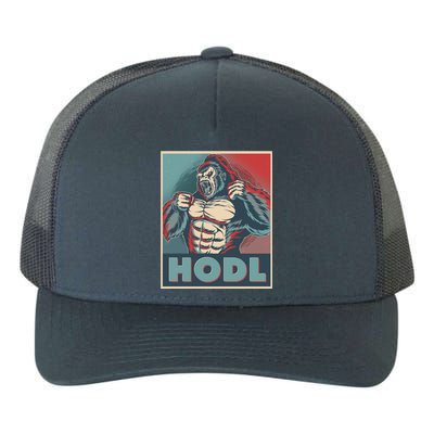 Vintage Vote HODL Crypto Currency Gorilla Ape Yupoong Adult 5-Panel Trucker Hat