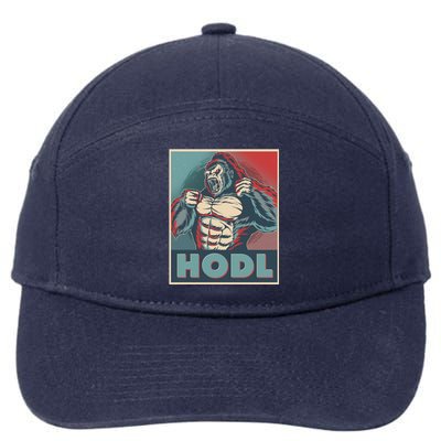 Vintage Vote HODL Crypto Currency Gorilla Ape 7-Panel Snapback Hat