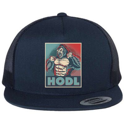 Vintage Vote HODL Crypto Currency Gorilla Ape Flat Bill Trucker Hat