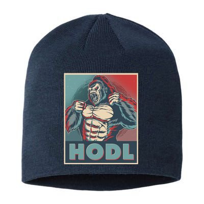 Vintage Vote HODL Crypto Currency Gorilla Ape Sustainable Beanie