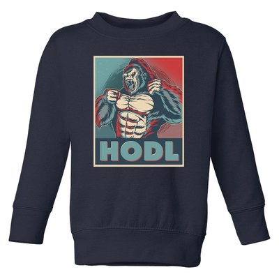 Vintage Vote HODL Crypto Currency Gorilla Ape Toddler Sweatshirt