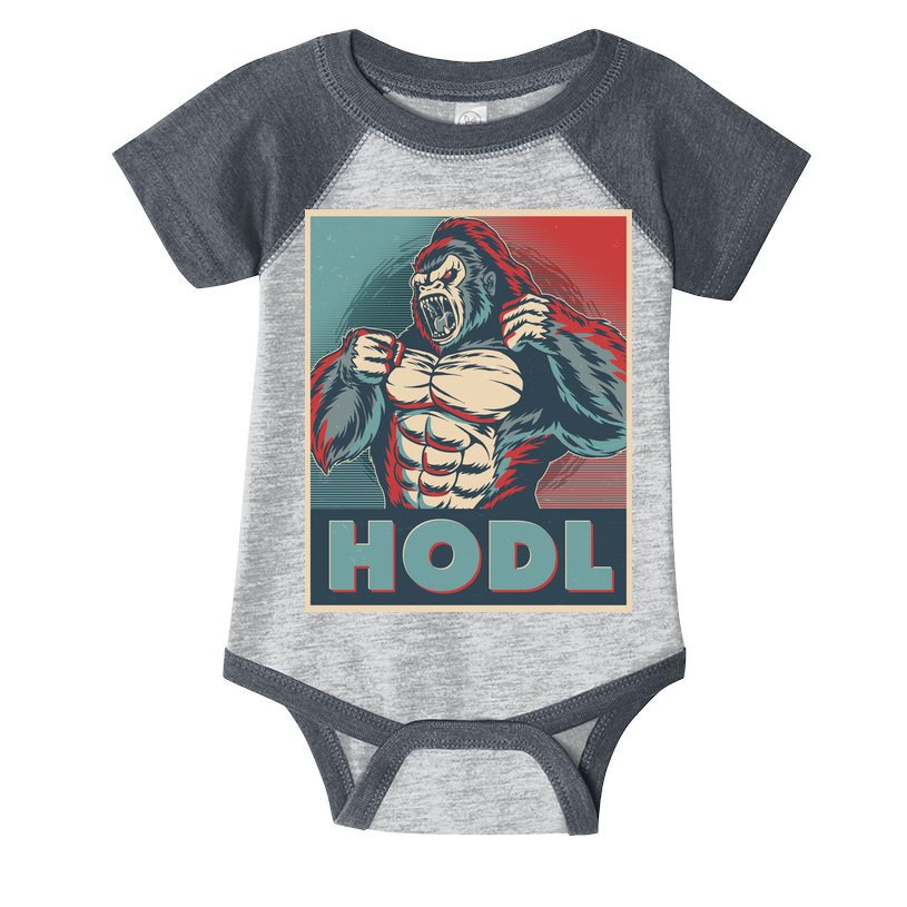 Vintage Vote HODL Crypto Currency Gorilla Ape Infant Baby Jersey Bodysuit